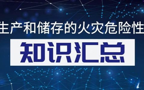 一级消防工程师考试生产和储存物品的火灾危险性分类考点总结