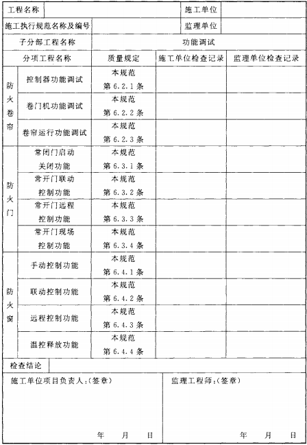 防火卷帘、防火门、防火窗施工及验收规范（GB50877-2014）