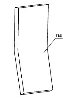 门扇高度方向弯曲度示意图