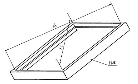 门框内裁口对角线长度测量位置示意图