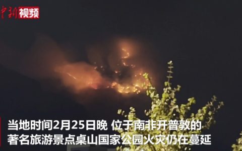 南非桌山国家公园发生火灾